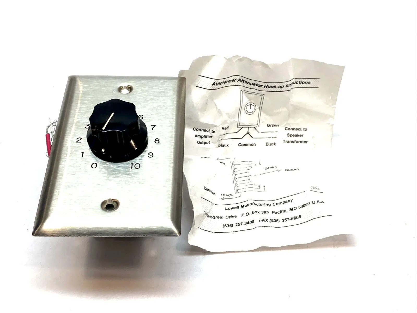 USED LOWELL SPEAKER VOLUME CONTROL