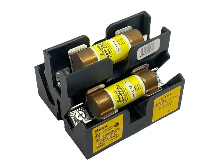 Used Bussmann Pyramid Fuse Block w/ LPJ-15SP Time Delay Fuses Fuse Accessories Michigan US | Maverick Industrial Sales #1401296