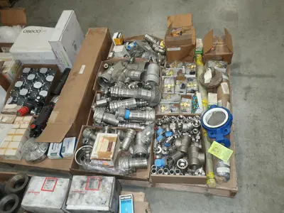 3 PALLETS OF ASSORTED VALVE PARTS