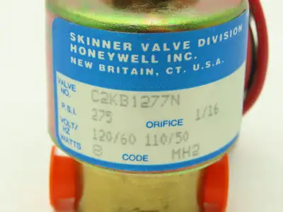 Honeywell Skinner C2KB1277N Solenoid Valve 2-Way (NO) 120V 275 PSI 1/8" NPT