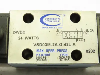 Continental Hydraulics VSD03M-2A-G-42L-A Directional Control Solenoid Valve 24V