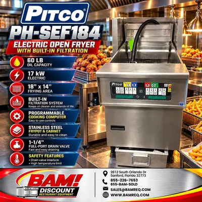 Used PITCO SEF184 Cookers / Coolers / Fryers Florida US | BAM Discount Restaurant Equipment #1505848