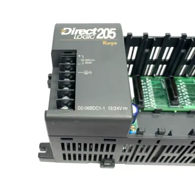 USED AUTOMATIONDIRECT DIRECTLOGIC DL205 I/O BASE, 6-SLOT, DIN RAIL/PANEL