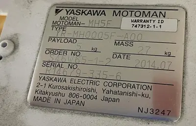 Used 2014 YASKAWA MOTOMAN YASAKAWA MOTOMAN MH5F Robots Michigan US | RAB Industries, Inc. #184319