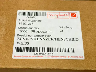 New | in-Stock Murrplastik 86401218 Blank Label Michigan US | Maverick Industrial Sales #1496077