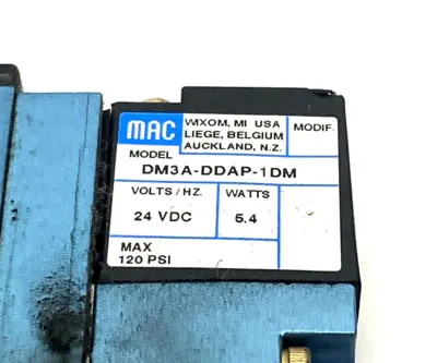 92B-BAB-000-DM-DDAP-1DM | Mac Valves  Solenoid Valve - Used