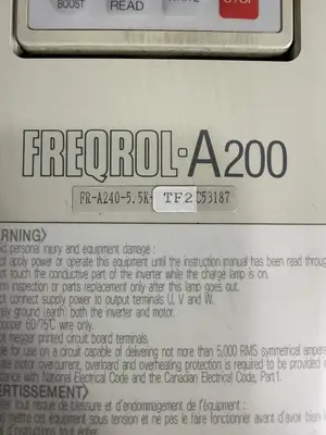 Mitsubishi FR-A240-5.5K 380-460V -Freqrol-A200 FR-A240-5.5K-TF2 (10.4.5)