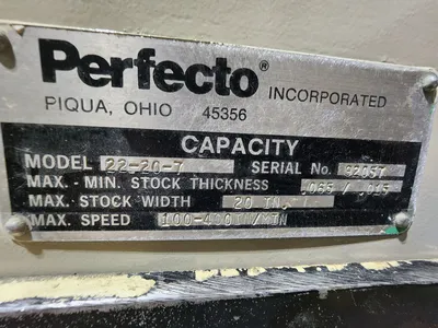 PERFECTO 400-20 E.F. Coil Handling Equipment, Coil Feed Lines | Holland Equipment Hunters, Inc. (8)