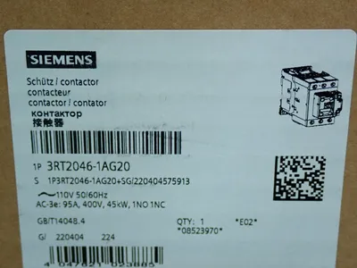 NEW SIEMENS 3RT20461AG20