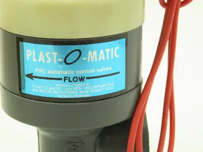 Plast-o-matic DAS5V16G20-PV Solenoid Valve 3/4" NPT Vented PVC Control Valve