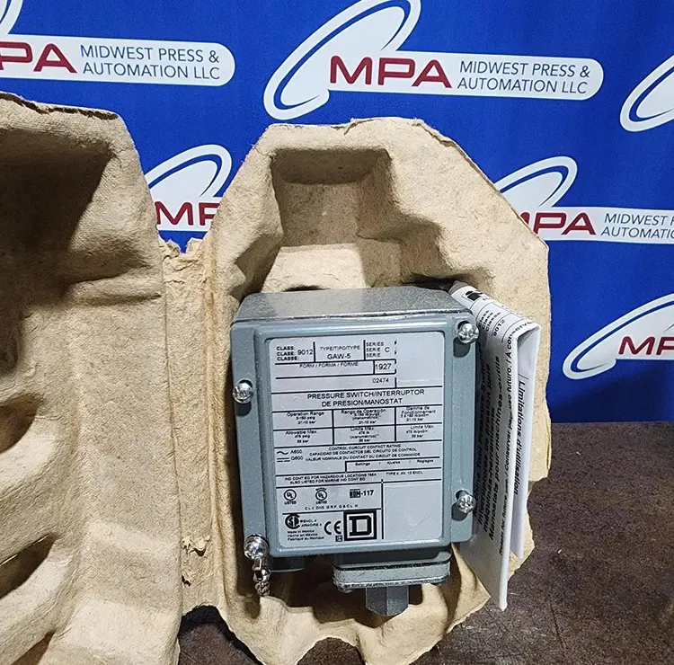 New | in-Stock SQUARE D 9012GAW-5 Relays & Switches Michigan US | Midwest Press and Automation #1326930