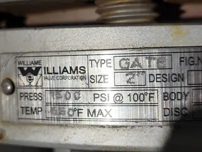 USED WILLIAMS VALVE CORPORATION 60F-62N-LCC