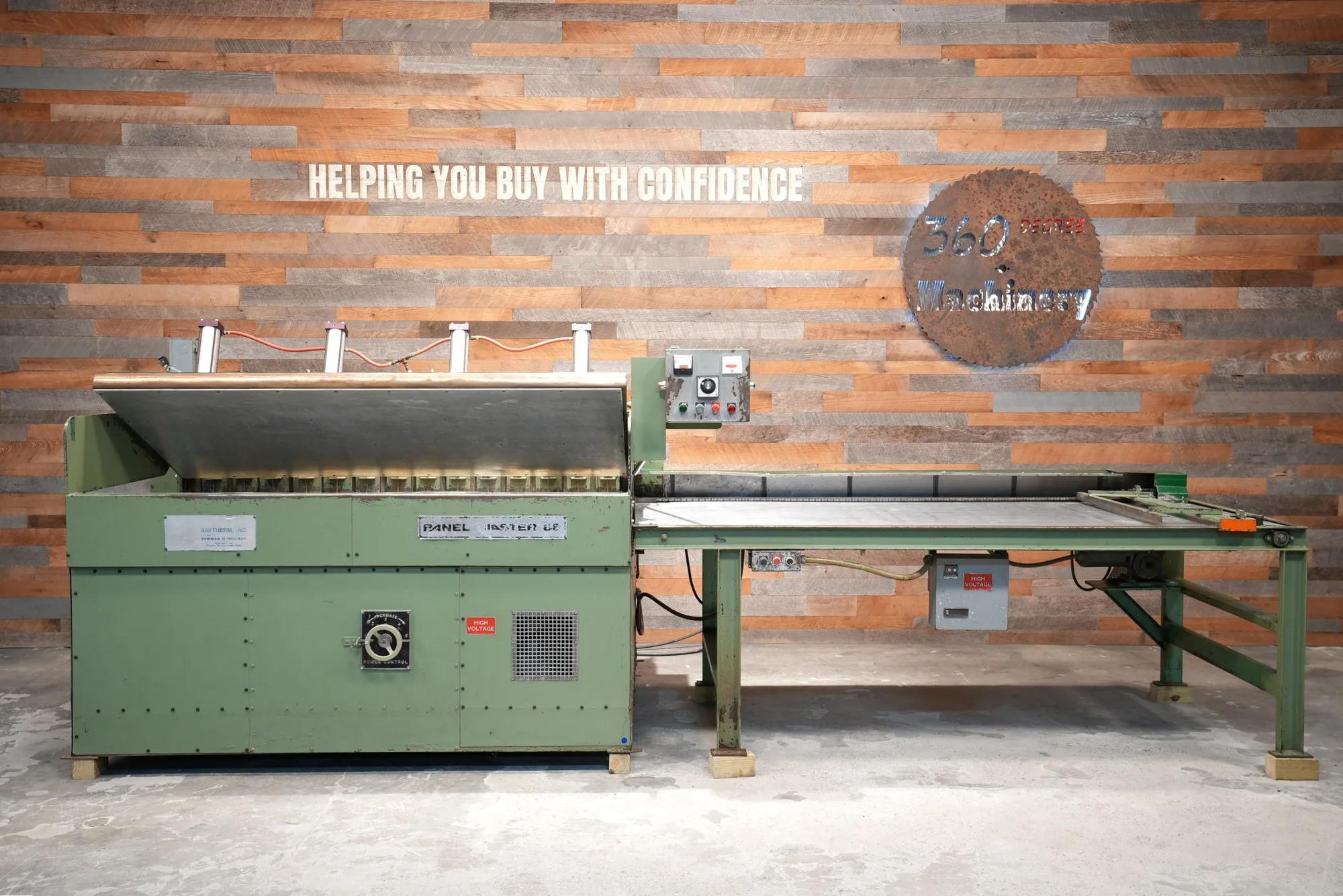 Raytherm PM 88 Feed Thru Radio Frequency Gluer w/Infeed Table