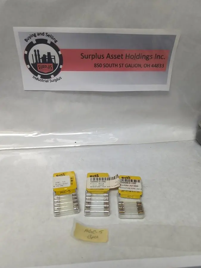 New | in-Stock COOPER BUSSMANN AGC-5 Miscellaneous Equipment (Electrical & Power) | Surplus Asset Holdings #1191233