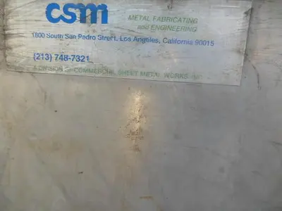 Tank, 310 Gallon, 304 Stainless Steel, 43" x 49", Open Top/Flat Bottom #C743234