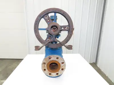 Atwood Morrill 3-Way Globe Valve 4" Flanged Limitorque Gear Operator Pull Chain