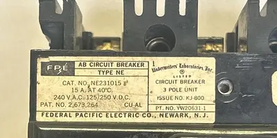 USED FEDERAL PACIFIC NE231015