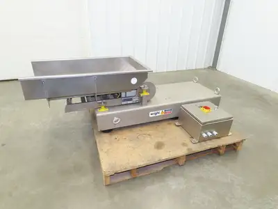 PPM WF450 Wright Linear Vibratory Conveyor Feeder 17.5" W 32.5" Long Stainless