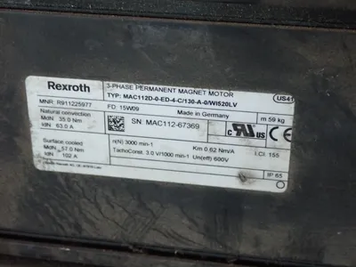 USED REXROTH MAC112D0ED4C/130A0/WI520LV