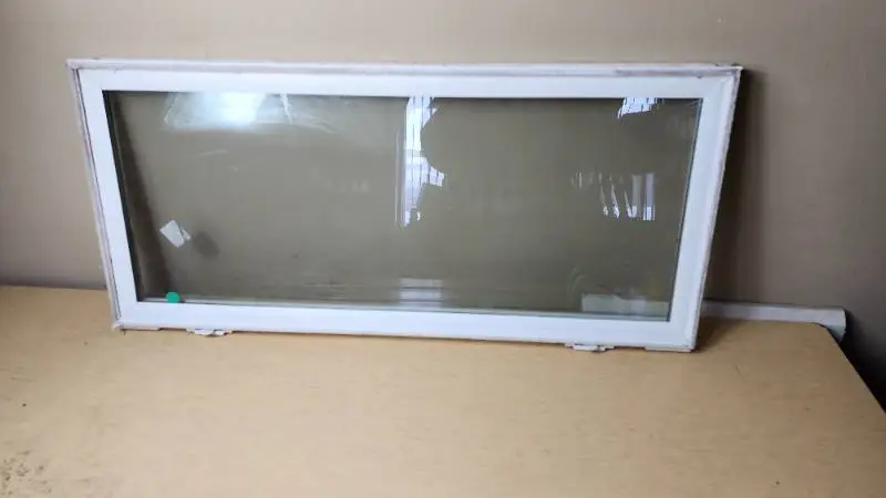 White Framed Glass Window Pane 16 x 34 1/2