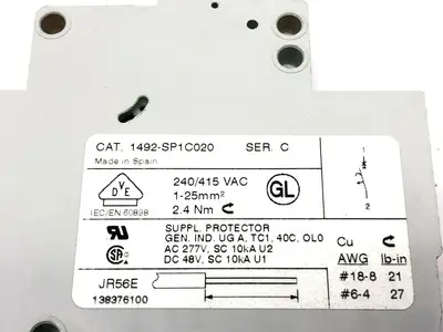 Used Allen-Bradley 1492-SP1C020 Circuit Breakers Michigan US | Maverick Industrial Sales #1394737