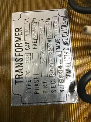 USED GOMI ELECTRIC T-3B 1 KVA