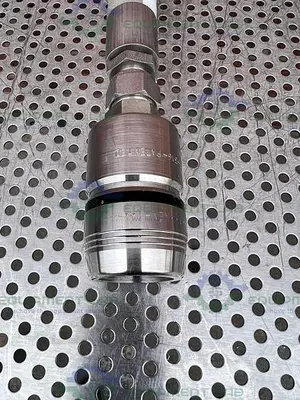 USED SANI TECH 35" GR-FDA HOSE W/ SWAGELOK QUICK CONNECT STAINLESS STEEL FITTING