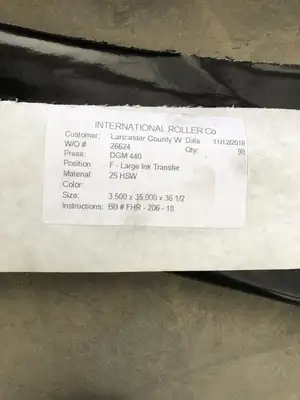 International Webco DGM 440 Ink Form Printing Press Roller 3.5″x35″x36.5″