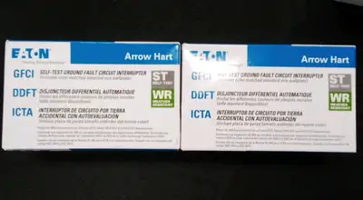 Used Eaton EATON WRSGF20V GFCI receptacle Weather resistant Self-test 20A Ivory(lot of 2) Misc Electrical & Power Parts US | Infinity wholesale & Supply LLC #1305655