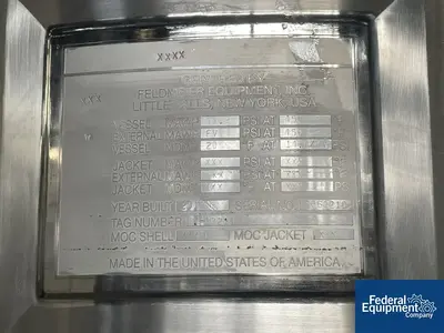 USED Feldmeier 500 Liter Feldmeier Receiver, 304L S/S, 14.9#