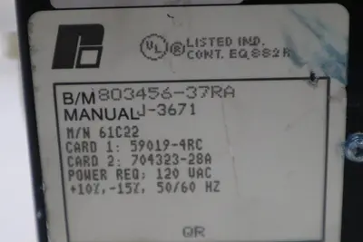 Reliance Electric AutoMate Local I/O Head 61C22B Manual J-3671 120vac STK 5508