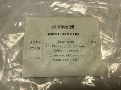 Solution99 F70525/F37116 Connectorized Accessory Harness LMU 4200 & 12V PTO Kits for LMU26XX/4XX