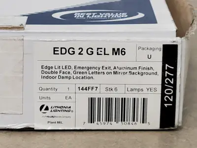 NEW LITHONIA LIGHTING EDG 2 G EL M6