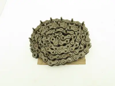 Diamond Roller Chain #100 Riveted E1 Pin Attachment 10' Single Strand 1.25"Pitch