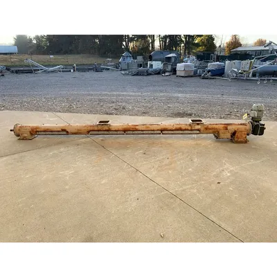 7" dia. X 13'-6' long Tubular Screw Conveyor w/ PVC Auger