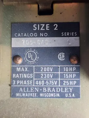 Used ALLEN-BRADLEY 705-CAD Starters Michigan US | Midwest Press and Automation #1232317
