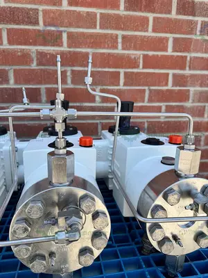 Used LEWA LDC 3 WATERLIKE DIAPHRAGM METERING PUMP W/ RELIANCE ELECTRIC 2.4 HP MOTOR Pumps (Metering) California US | Equipment Lab #1302394