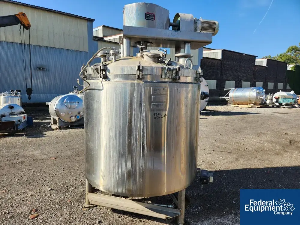 USED Lee Industries 500 Gal Lee Double Motion Vacuum Kettle, 304 S/S, 20/100#