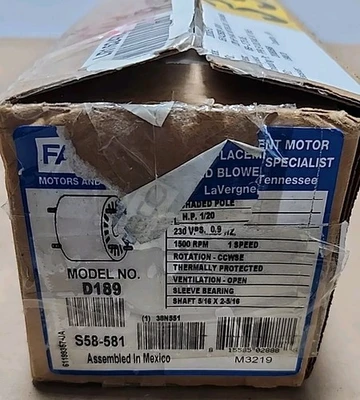 NEW Fasco D189