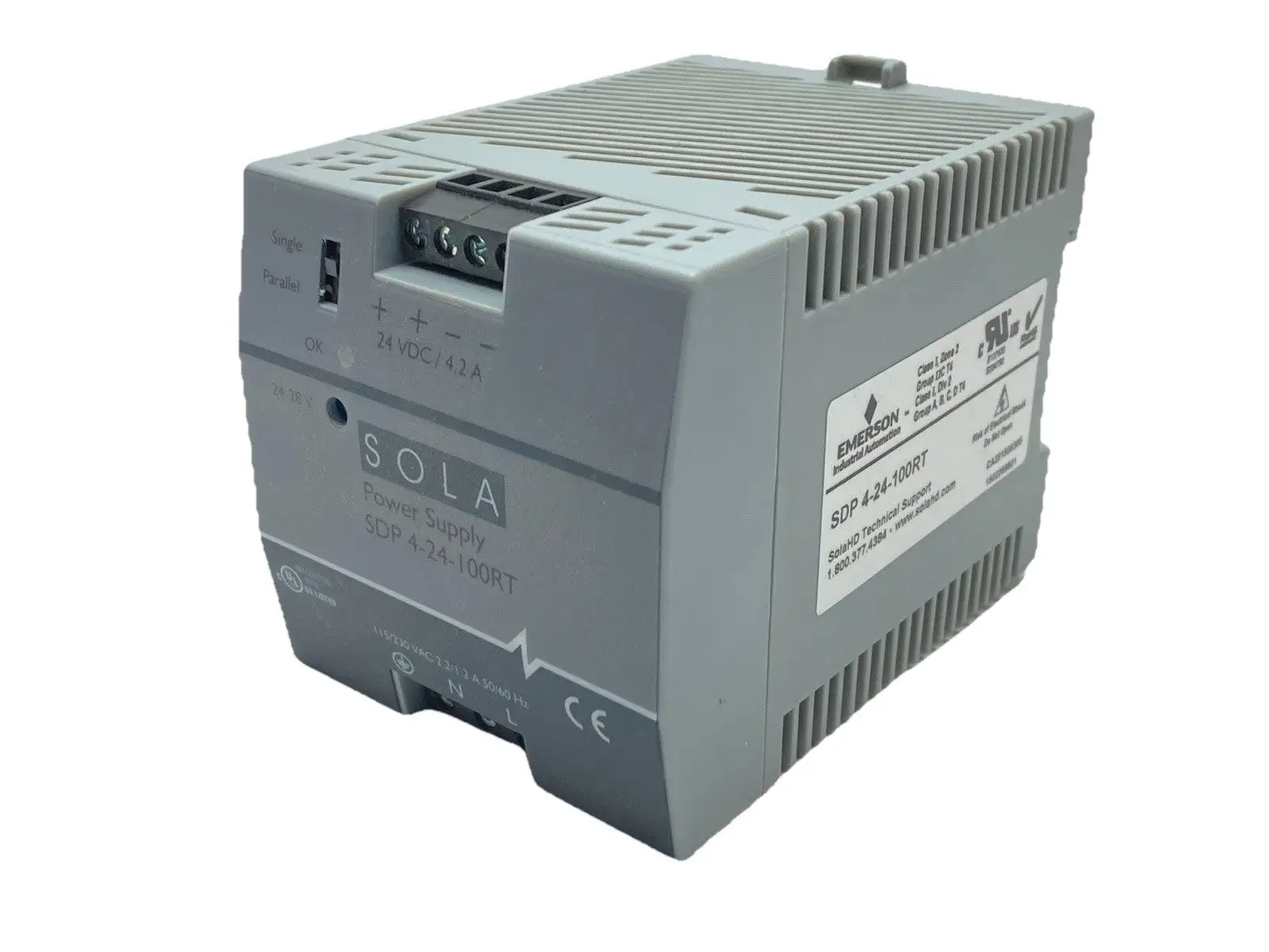 USED EMERSON SOLA HD POWER SUPPLY 4.2A 24VDC