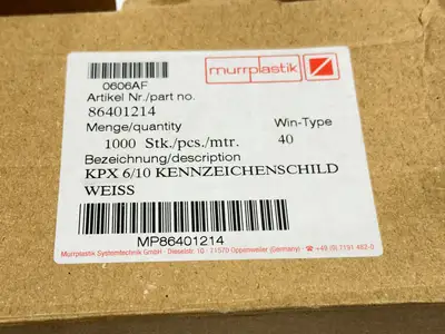 New | in-Stock Murrplastik 86401214 Blank Label Michigan US | Maverick Industrial Sales #1496083