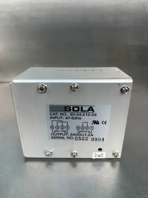 Sola 83-24-212-03 POWER SUPPLY INPUT 47-63HZ OUTPUT 24VDC 1.2A (4E-19)