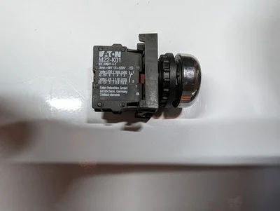 Haas SWITCH PUSHBUTTON ROUND RED N.C. POWER OFF Haas Pn# 93-1255 931255
