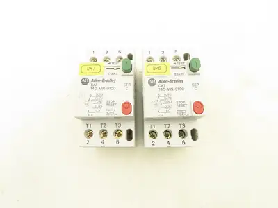 Allen Bradley 140-MN-0100 Manual Motor Starter 600V 2.5A 3 Phase Lot Of 2