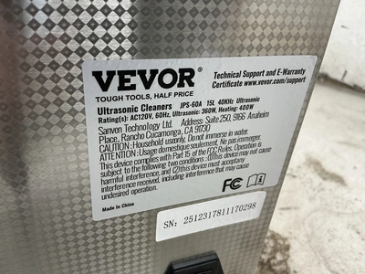 Used VEVOR JPS-60A Ultrasonic Cleaning Systems Michigan US | Miedema Asset Management Group #1327302