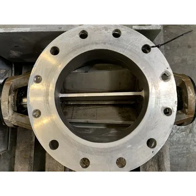 Used 10" diameter Flo-tronics Rotary Airlock Feeder Stainless Steel Valve
