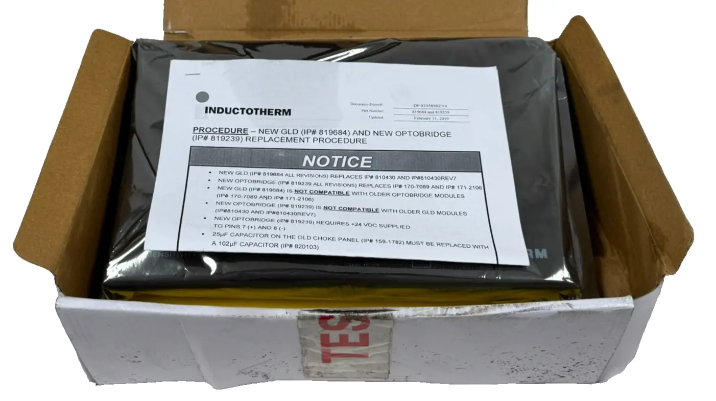NEW INDUCTOTHERM FMEX006348 GLC CONTROL PANEL 819684