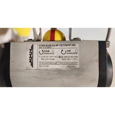 Used Jacob Tubing 10" (250mm) Dia Pneumatic Actuated Butterfly Valve Damper