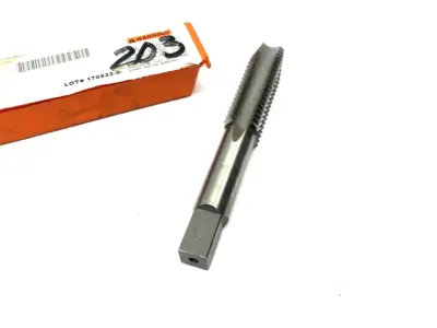 USED BRUBAKER TOOL STRAIGHT FLUTE PLUG TAP 5/8-11 NC H3 4FL HSS