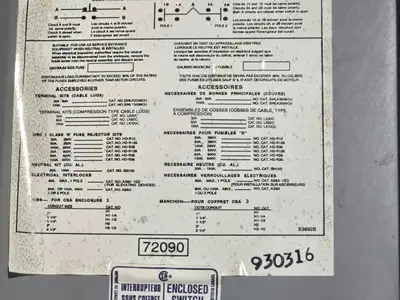 USED WESTINGHOUSE NHF361